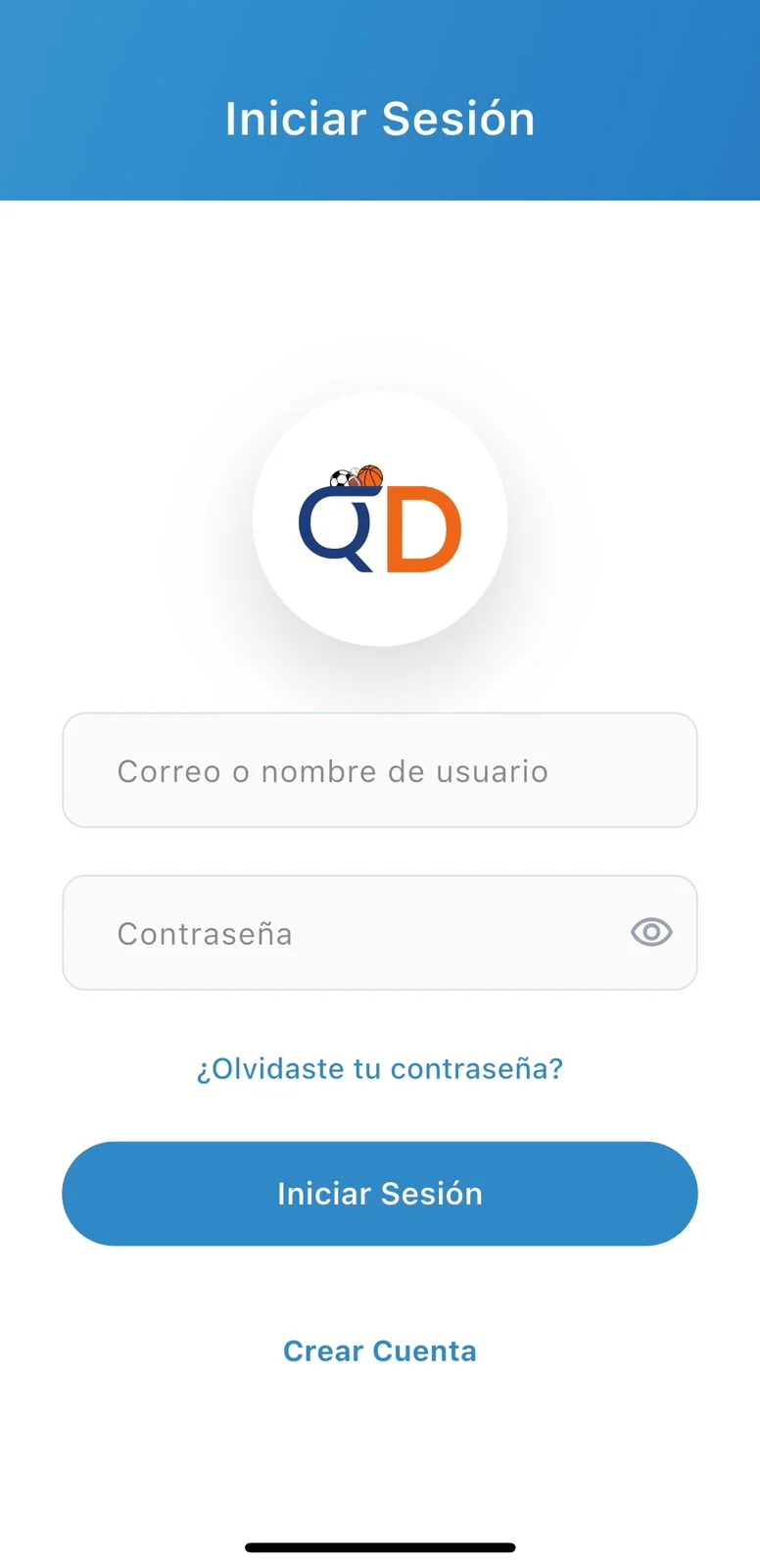 Pantalla de App QD